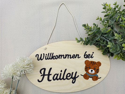 Türschild aus Holz