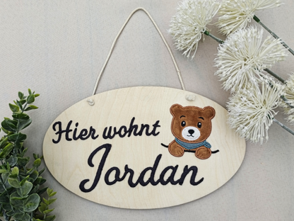 Türschild aus Holz