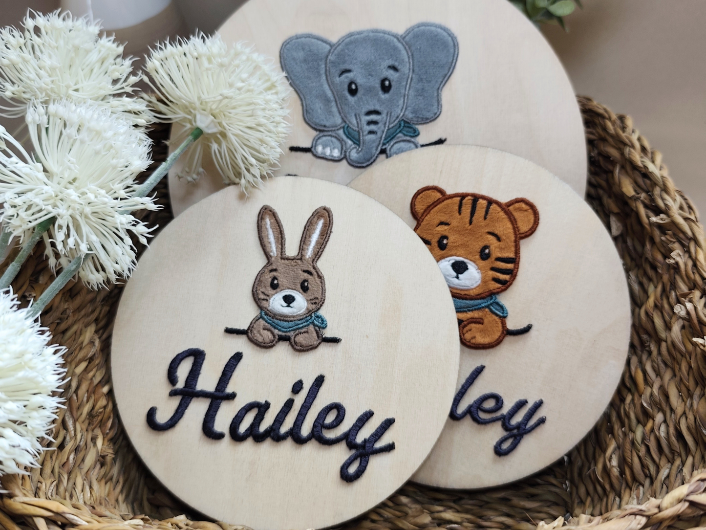 Namensschild aus Holz