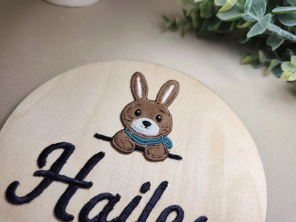 Namensschild aus Holz