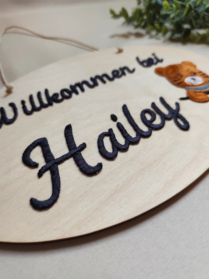 Türschild aus Holz