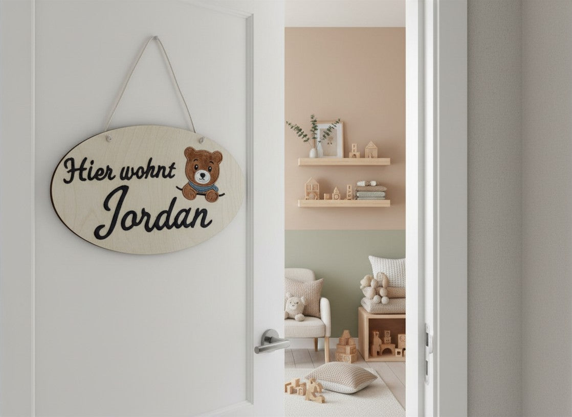 Türschild aus Holz
